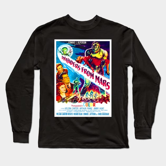 Invaders from Mars Long Sleeve T-Shirt by headrubble